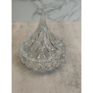 Vtg Crystal Hershey Kiss Trinket Box 1996 3"